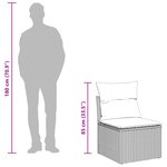 vidaXL Ensemble de Canapés de Jardin 9 Pièces avec Coussins Beige Rattan synthétique