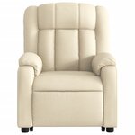 vidaXL Fauteuil inclinable Crème Tissu