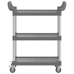 vidaXL Chariot à 3 niveaux gris 81x41x92 cm aluminium