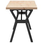 vidaXL Table basse cadre en Y 160x40x45 5 cm bois de pin massif fonte