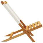 vidaXL Chaises de jardin pliantes lot de 8 tissu et bois massif