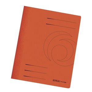10x chemise à lamelles easyorga A4 carton Orange HERLITZ