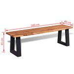 vidaXL Banc en bois d'acacia massif 160 cm