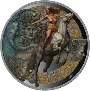 Monnaie QUEEN OF CREATIVITY Colored 2 Oz Argent 25$ Liberia 2026 (PRÉCOMMANDE)