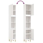 vidaXL Armoire de salle de bain blanc 30x30x190 cm bois d'ingénierie