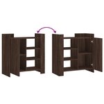 vidaXL Buffet chêne marron 73 5x35x75 cm bois d'ingénierie