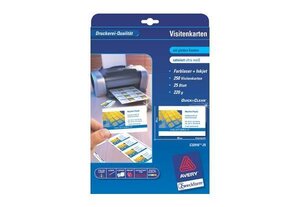 Quick & clean cartes de visites  10 feuilles avery zweckform