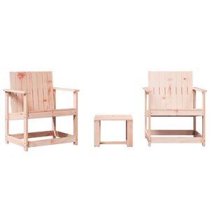vidaXL Salon de jardin 3 Pièces bois massif douglas