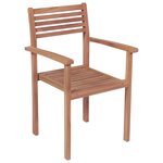 vidaXL Chaises de jardin 2 Pièces avec coussins gris Bois de teck massif