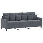 vidaXL Ensemble de canapés 3 Pièces avec coussins Gris foncé Velours
