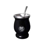 Tasse noire et bombilla à maté - 230 ml