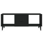 vidaXL Table basse Noir 102x50x40 cm Bois d'ingénierie