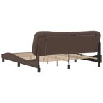 vidaXL Cadre de lit avec lumières LED marron 180x200 cm similicuir