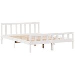 vidaXL Cadre de lit sans matelas blanc 160x200 cm bois de pin massif
