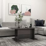 vidaXL Table basse Gris brillant 103 5x60x40 cm Aggloméré