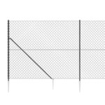vidaXL Clôture à mailles losangées avec ancrage anthracite 2x10 m
