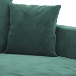 vidaXL Ensemble de canapés 3 Pièces avec coussins Vert foncé Velours