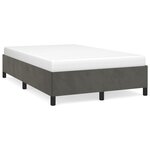 vidaXL Cadre de lit Gris foncé 120x200 cm Velours