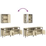 vidaXL Ensemble d'armoires de salle de bain 3 Pièces chêne sonoma