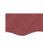 vidaXL Tissu de remplacement de cantonnière d’auvent rayure bordeaux