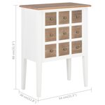 vidaXL Buffet Blanc 54x30x80 cm Bois massif