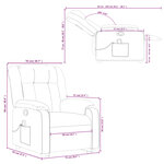 vidaXL Fauteuil inclinable de massage Rouge bordeaux Similicuir