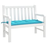 vidaXL Coussin de banc de jardin turquoise 110x50x7 cm tissu