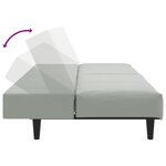 vidaXL Ensemble de canapés 2 Pièces gris clair velours