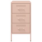 vidaXL Tables de chevet 2 Pièces rose 36x39x68 cm acier laminé à froid
