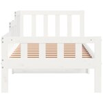 vidaXL Lit de jour sans matelas blanc 90x200 cm bois de pin massif