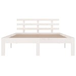 vidaXL Cadre de lit Blanc Bois massif 140x190 cm