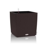 LECHUZA Jardinière CUBE Cottage 50 ALL-IN-ONE Moka