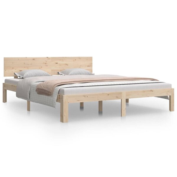 vidaXL Cadre de lit Bois de pin massif 160x200 cm