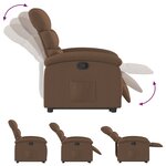 vidaXL Fauteuil inclinable Marron Tissu