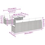 Ensemble de canapé de jardin de 8 pièces avec coussins en poly rattan beige