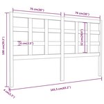 vidaXL Tête de lit Gris 165 5x4x100 cm Bois massif de pin