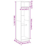 vidaXL Garde-robe Chêne sonoma 50x50x200 cm Bois d'ingénierie