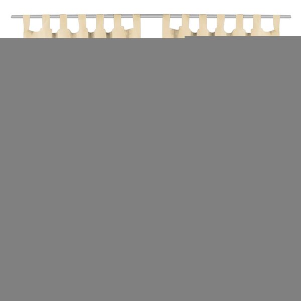 vidaXL Rideau occultant avec boucles 2 Pièces 140 x 175 cm Beige