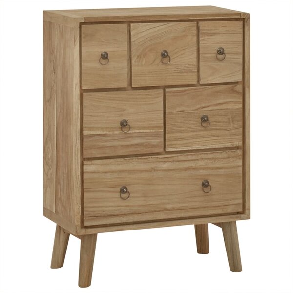 vidaXL Commode 56x30x80 cm Bois massif de teck