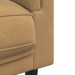 vidaXL Ensemble de canapés 3 Pièces avec coussins marron velours