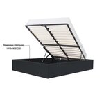 Lit coffre adulte 140 x 190 cm - Simili Noir