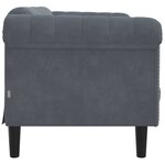 vidaXL Canapé à 2 places gris foncé velours