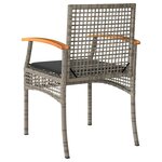 vidaXL Chaises de jardin coussins lot de 2 gris résine tressée acacia