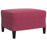 vidaXL Ensemble de canapés 3 Pièces avec coussins Rouge bordeaux Velours