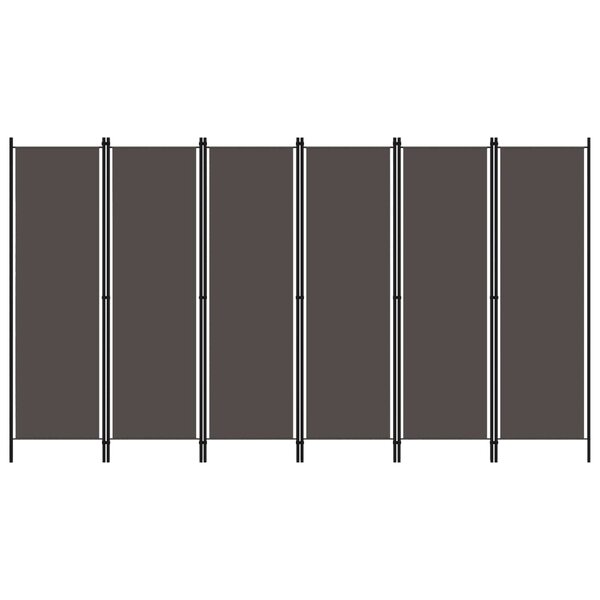 vidaXL Cloison de séparation 6 panneaux Anthracite 300x180 cm