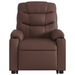 vidaXL Fauteuil inclinable électrique marron similicuir