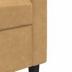 vidaXL Ensemble de canapés 4 Pièces avec coussins Marron Velours