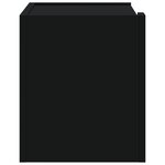 vidaXL Table de chevet murale noir 45x30x35 cm