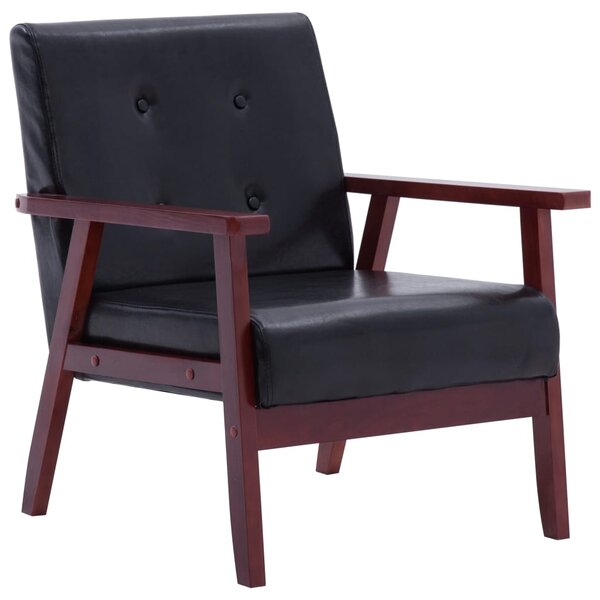 vidaXL Fauteuil noir similicuir