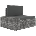 vidaXL Salon de jardin 10 Pièces Résine tressée Gris